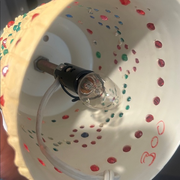 Vintage Multicolor lawnware lamp - Picture 9 of 9